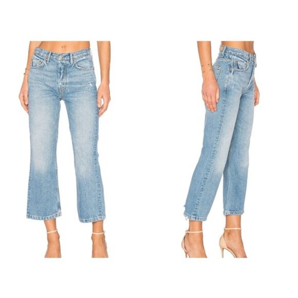 5/$100 GRLFRND Linda High-Rise Pop Crop Jean in American Woman